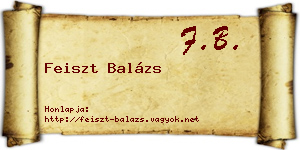 Feiszt Balázs névjegykártya