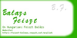 balazs feiszt business card