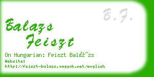 balazs feiszt business card